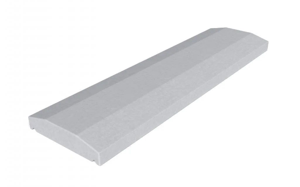 Concrete double chamfered wall coping