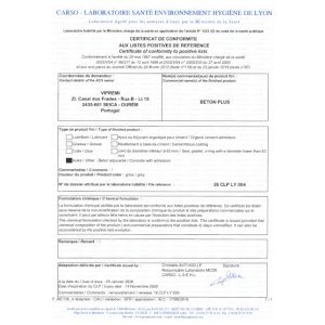 Certificado Béton Plus